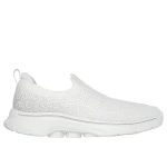 Skechers Men's GO WALK 7 Slip On Walking Shoes White Color, Air Cooled Goga Mat Insole, Lightweight Ultra Go Cushioning, Size 43 - Skechers