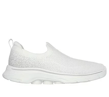 Skechers Men's GO WALK 7 Slip On Walking Shoes White Color, Air Cooled Goga Mat Insole, Lightweight Ultra Go Cushioning, Size 43 - Skechers - Image 2