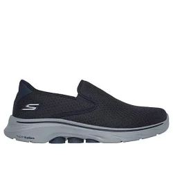 Skechers Men's GO WALK 7 Slip-On Walking Shoes Navy Color 43 Size Featuring Air-Cooled Goga Mat Insole Ultra GO Cushioning and Hyper Pillar Technology for Support and Comfort