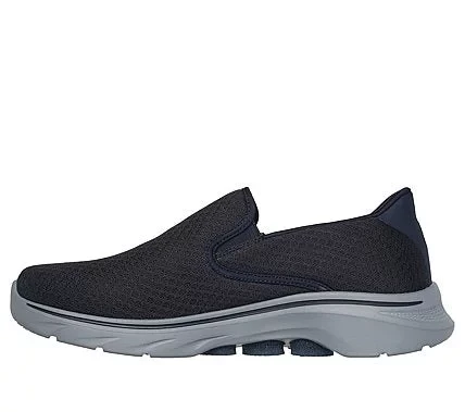 Skechers Men's GO WALK 7 Laceless Walking Shoes with Air Cooled Goga Mat Insole and Ultra GO Cushioning. Features Hyper Pillar Technology. Size 40, Taupe Color. - Skechers - Image 7