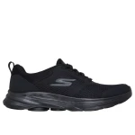 Skechers Men's GO Walk 8 Slip On Walking Shoes with Bungee Laces Athletic Mesh Upper Air Cooled Goga Mat Insole Ultra GO Midsole Cushioned 41 Black Comfortable Stylish Footwear - Skechers