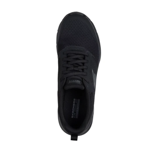 Skechers Men's GO Walk 8 Slip On Walking Shoes with Bungee Laces Athletic Mesh Upper Air Cooled Goga Mat Insole Ultra GO Midsole Cushioned 41 Black Comfortable Stylish Footwear - Skechers - Image 4