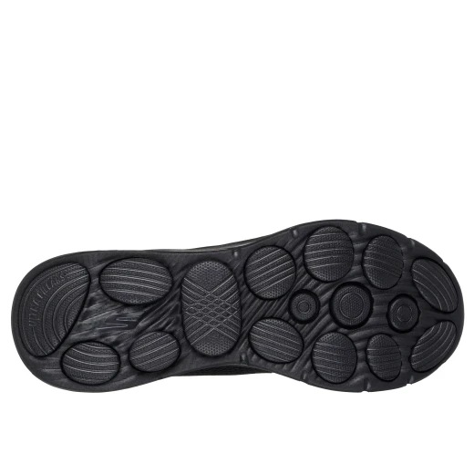 Skechers Men's GO Walk 8 Slip On Walking Shoes with Bungee Laces Athletic Mesh Upper Air Cooled Goga Mat Insole Ultra GO Midsole Cushioned 41 Black Comfortable Stylish Footwear - Skechers - Image 6