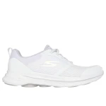 Skechers Men's GO Walk 8 Slip On Walking Shoes White Athletic Mesh Upper with Bungee Laces Ultra GO Midsole 44 Size Featuring Air Cooled Goga Mat Technology - Skechers