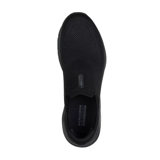 Skechers Men's Go Walk 8 Slip On Walking Shoes Black 42.5 Featuring Stretch Fit Knit Upper, Air Cooled Goga Mat Insole, Ultra Go Foam Cushioning and Ultra Pillars for Support - Skechers - Image 5