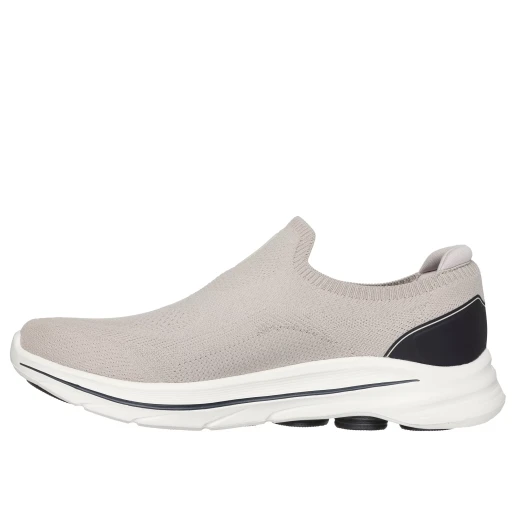 Skechers Men's GO WALK 8 Taupe Walking Shoes with Stretch Fit Knit Upper, Air Cooled Goga Mat Insole, Ultra Go Foam Midsole, and Ultra Pillars for Added Support Size 45 - Skechers - Image 6