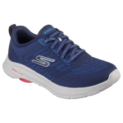 Skechers Men's Go Walk 8 Slip-ins Navy Blue Walking Shoes with Air-Cooled Goga Mat Insole and Ultra Pillars for Support - Size 46