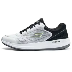 Skechers Men's GO RUN PULSE 2.0 Athletic Sneakers White 40 Lightweight Breathable Running Shoes Comfortable Cushioned Insole Durable Rubber Outsole for Everyday Wear
