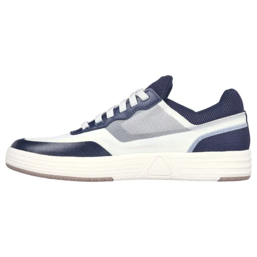 Mark Nason Alpha Cup Fielder Men's White Leather Sneakers with Memory Foam Lux Insole, Lace Up Design, and Synthetic Trim, Size 40 - Skechers - Image 6