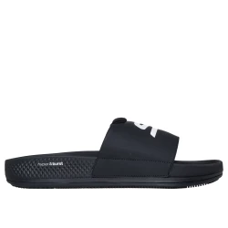 Skechers Men's Arch Fit Hyper Slide Sandals with Hyper Burst Cushioning and Goodyear Rubber Traction 39.5 Black for Superior Comfort and Support under Wet and Dry Conditions