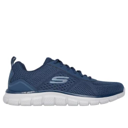 Skechers Men's Track Leshur Athletic Sneakers Blue 42 Lightweight Breathable Mesh and Memory Foam Comfort Insole