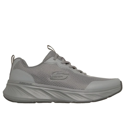 Skechers Men's Edgeride Rekze Sneakers: Light Grey, Air Cooled Memory Foam, Cushioned Midsole for Comfort and Impact Protection, Vegan Athletic Style, Machine Washable, Size 42