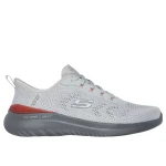 Skechers Men's Bounder 2.0 Almir Hands Free Slip-ins Vegan Sneakers with Breathable Engineered Mesh Upper and Air-Cooled Memory Foam Insole Gray Color Size 40 - Skechers