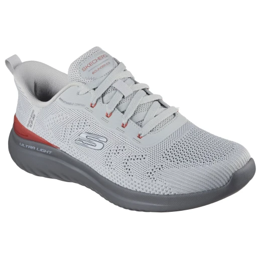 Skechers Men's Bounder 2.0 Almir Hands Free Slip-ins Vegan Sneaker with Breathable Engineered Mesh Upper and Air Cooled Memory Foam Insole Gray Size 44 Comfort Fit - Skechers - Image 3