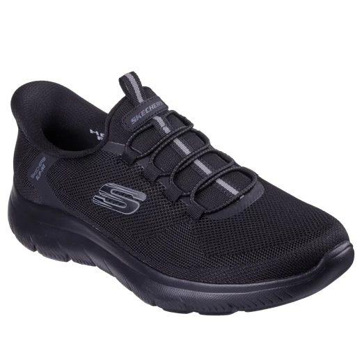 Skechers Men's Summits Dorrez Slip On Sneakers Black 41 Featuring Hands Free Slip ins Technology, Engineered Knit Upper, Skechers Air Cooled Memory Foam Insole, Vegan Design - Skechers - Image 3