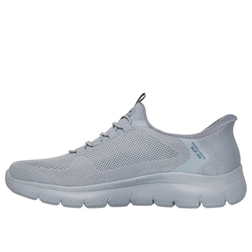 Skechers Men's Summits Dorrez Slip On Sneakers Gray, Hands Free Slip ins Technology, Engineered Knit Upper, Fixed Stretch Laces, Cushioned Air Cooled Memory Foam Insole, Vegan 40 - Skechers - Image 3