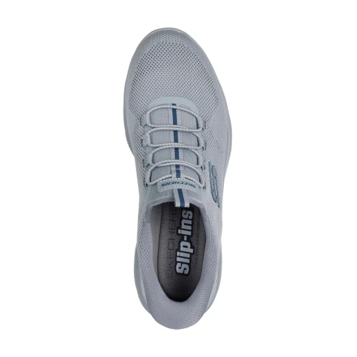 Skechers Men's Summits Dorrez Slip-ins Gray Athletic Shoes Hands Free Comfort 41 Size Engineered Knit Upper Air-Cooled Memory Foam Insole - Skechers - Image 4