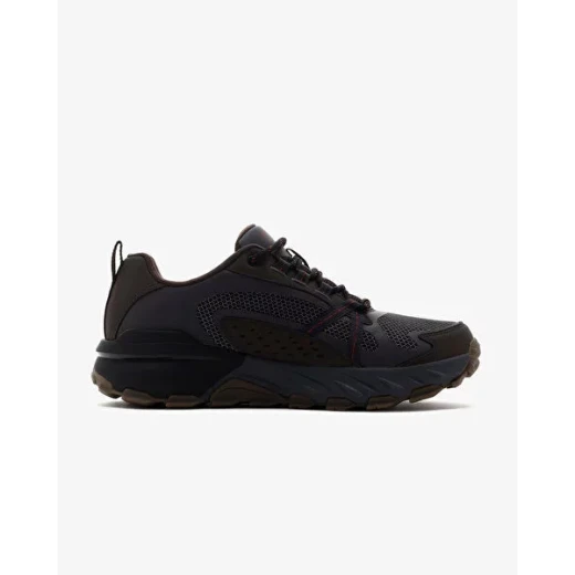 Skechers Max Protect Men's Lace Up Water Resistant Leather and Mesh Black Sneakers Featuring Air Cooled Memory Foam Insole and Goodyear Performance Outsole Size 42.5 - Skechers - Image 6