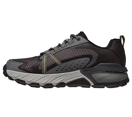 Skechers Max Protect Men's Water Resistant Leather and Mesh Black Sneakers with Air Cooled Memory Foam Insole and Goodyear Performance Outsole, Size 40 - Skechers - Image 8