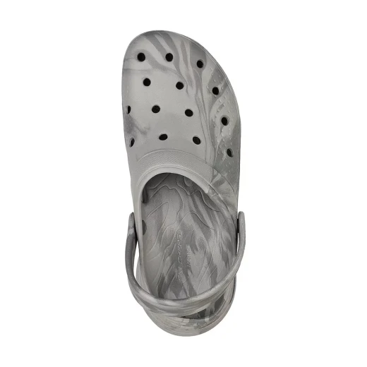 Skechers Men's Arch Fit Foamies Clogs Grey Marble Print Featuring Contoured Footbed Comfort Shoes Size 42 Supportive Design for All Day Wear - Skechers - Image 5
