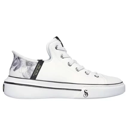 Skechers x Snoop Dogg Men's Premium Leather Slip-Ins Snoop One OG Sneakers in White, Featuring Hands Free Slip-ins Heel Panel, Stretch Laces, and Smoke Graphics Size 42 - Skechers - Image 2