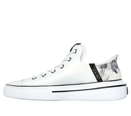 Skechers x Snoop Dogg Men's Premium Leather Slip-Ins Snoop One OG Sneakers in White, Featuring Hands Free Slip-ins Heel Panel, Stretch Laces, and Smoke Graphics Size 42 - Skechers - Image 5