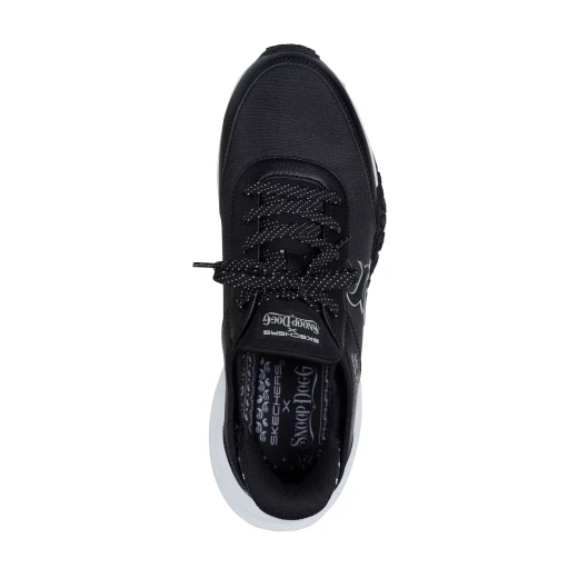 Skechers x Snoop Dogg Men's Frenzy Evader Slip ins Black Sneakers with Slip in Technology, Cushioned Insole, Heel Pillow, Paisley Heel Detail and Duraleather Overlay 42 - Skechers - Image 5
