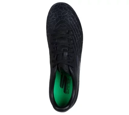 حذاء كرة القدم الرجالي سكيتشرز SKX_01 جولد FG أسود مقاس 41: تصميم خفيف الوزن، نعل داخلي Move Foam للراحة والتحكم، مثالي للملاعب العشبية الطبيعية، تحكم معزز بالكرة - سكيتشرز - Image 3
