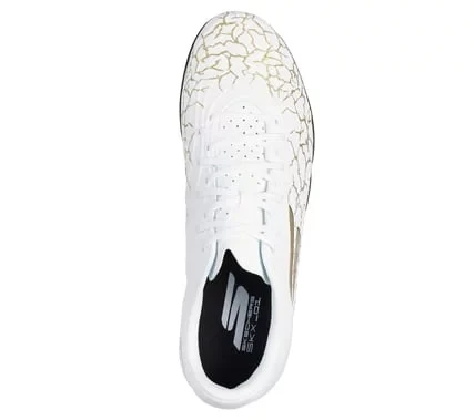 حذاء كرة القدم الرجالي سكيتشرز SKX_01 Gold FG: تصميم خفيف الوزن مع نعل داخلي Move Foam لتوفير أقصى درجات الراحة والأداء على الملاعب العشبية الطبيعية، مقاس 41، أبيض - سكيتشرز - Image 4
