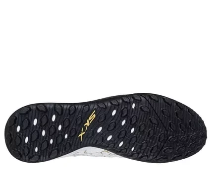 حذاء كرة القدم الرجالي سكيتشرز SKX_01 Gold FG: تصميم خفيف الوزن مع نعل داخلي Move Foam لتوفير أقصى درجات الراحة والأداء على الملاعب العشبية الطبيعية، مقاس 41، أبيض - سكيتشرز - Image 6