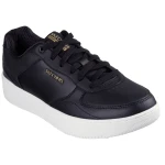Skechers Men's Sport Court 2.0 Rayde Casual Sneakers in Black, Featuring Durable Duraleather Upper, Lace Up Design, and Air Cooled Memory Foam Insole for Superior Comfort, Size 40 - Skechers