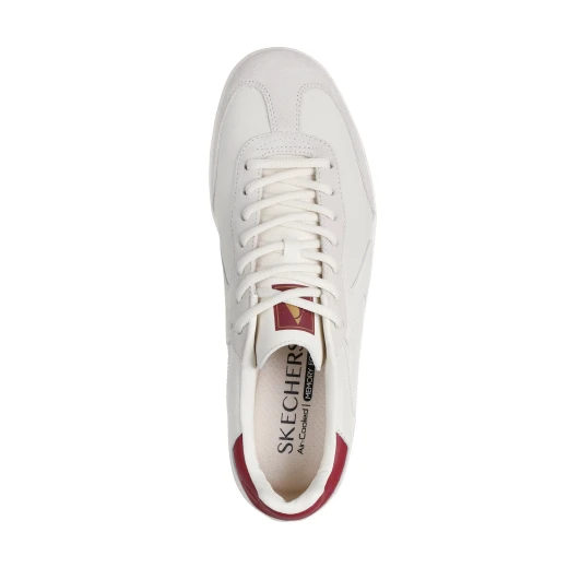 Skechers Hotshot Men's Lace Up Court & Classics Sneaker with Leather and Suede Upper Featuring 'S' Quarter Logo and Air Cooled Memory Foam Insole Size 41 Natural Red - Skechers - Image 4