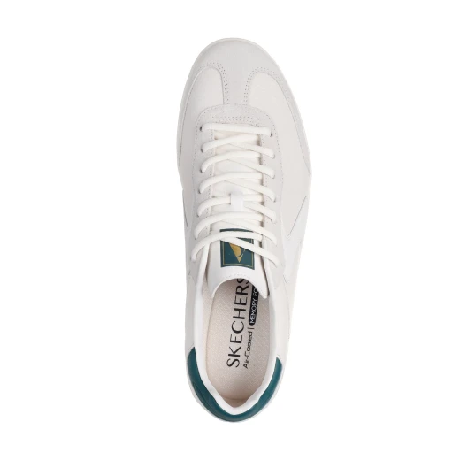 Skechers Hotshot Kayde Men's Court & Classics Sneakers in Natural Green, Featuring Leather and Suede Upper, 'S' Quarter Logo, and Air Cooled Memory Foam Insole. Size 41.5 - Skechers - Image 4