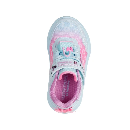 Skechers Girls' Infant Power Jams 2.0 Aqua Sparkle Sneakers 24 - Skechers - Image 4
