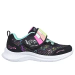 Skechers Girl's Jumpsters 2.0 Skech Tunes Musical Print Sneakers Black Size 31 with Sound Activated Piano Key Strap Closure Comfortable and Stylish Shoes for Girls - Skechers