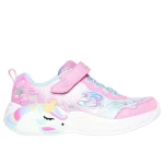Skechers Girls' S-Lights Unicorn Dreams Wishful Magic Light Up Sneakers Pink Size 36 With Cushioned Insole And Unicorn Graphic - Skechers