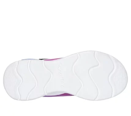 Skechers S Lights Girls Wavy Beams Ombre Express Pink Light Up Sneakers with Mesh Glittery Upper, Stretch Laces, Adjustable Strap, and Cushioned Insole Size 32 - Skechers - Image 9