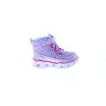 Skechers Girls Heart Lights Infant Booties Lavender 23, Warm Winter Boots - Skechers