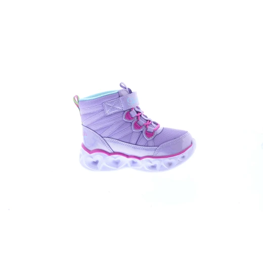 Skechers Girls Heart Lights Infant Booties Lavender 23, Warm Winter Boots - Skechers - Image 2