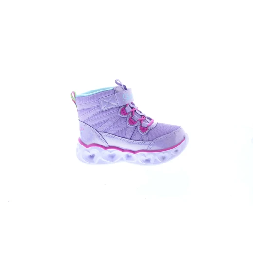 Skechers Girls Heart Lights Infant Booties Lavender 23, Warm Winter Boots - Skechers - Image 6