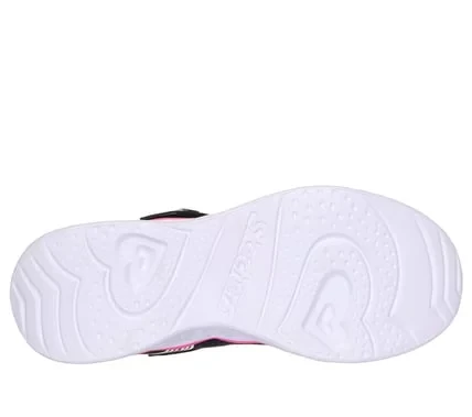 Skechers Girls' Heart Lights Retro Hearts Light Up Sneakers 3D Rainbow Heart Print Sparkle Mesh Upper Adaptive Closure Size 35 Black Color Kids' Shoes - Skechers - Image 5