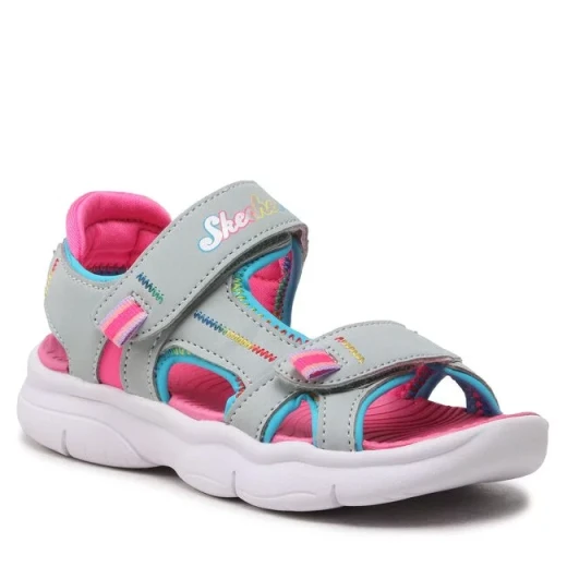 Skechers Girls' Flex Splash Sport Sandal in Pink, Size 35. Lightweight and Comfortable Design with Adjustable Dual Straps and Cushioned Footbed. Perfect for Summer Adventures! - Skechers - Image 2