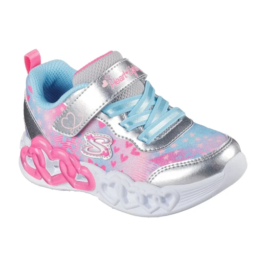 Skechers Girls' Heart Lights Infinite Heart Lights Silver 22 Adaptive Closure Shoes - Skechers - Image 3