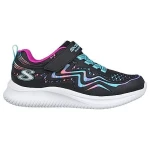 Skechers Wavy Lites Hydro Crush Girls' Sneakers Black Size 32 Waterproof Lightweight Breathable Design with Flexible Laces and Adjustable Instep Band for Comfort and Support - Skechers