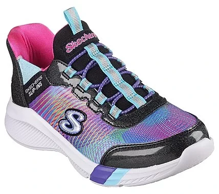 Skechers Girls' Slip Ins Dreamy Lites Colorful Prism Black 32 - Skechers - Image 3