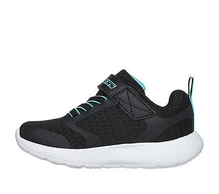Skechers DynaLite Girls' Infant Shoes Black Size 22 Lightweight Breathable Mesh Upper Adaptive Closure Instep Strap Cushioned Comfort Insole Machine Washable Sporty Design - Skechers - Image 3