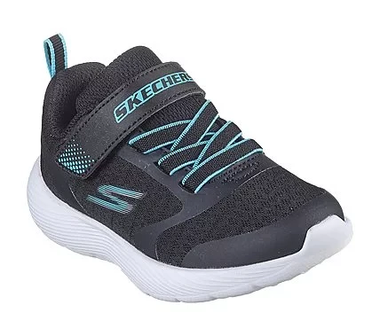 Skechers DynaLite Girls' Infant Shoes Black Size 22 Lightweight Breathable Mesh Upper Adaptive Closure Instep Strap Cushioned Comfort Insole Machine Washable Sporty Design - Skechers - Image 4