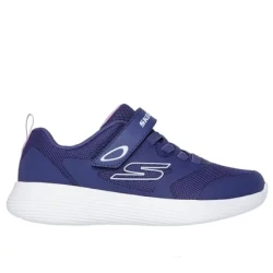 Skechers Girls' GO RUN 400 V2 Navy Sneakers Size 33 with Gore and Strap Design, 3D Print Details, and Comfortable Fit for Running and Casual Wear