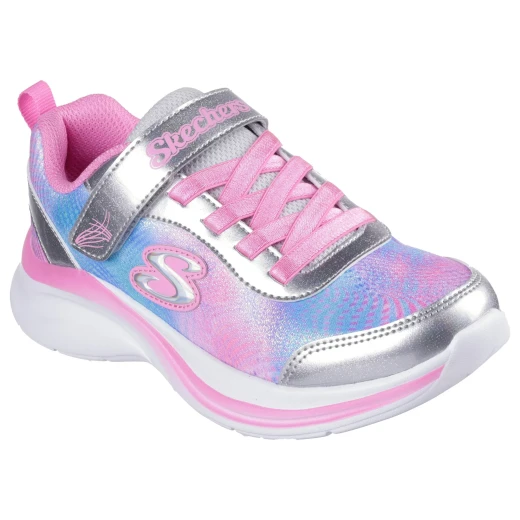 Skechers Girl's Aloha Dream Shoes: Sparkle Mesh, Patent Glitter Upper, Flat Laces, Adjustable Strap, Cushioned Insole, Size 30, Multicolor - Skechers - Image 13