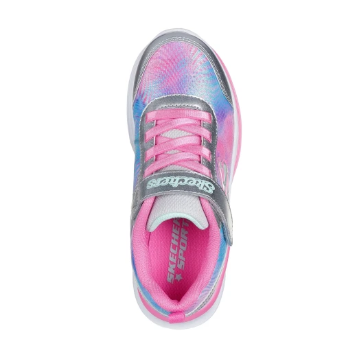 Skechers Girl's Aloha Dream Shoes: Sparkle Mesh, Patent Glitter Upper, Flat Laces, Adjustable Strap, Cushioned Insole, Size 30, Multicolor - Skechers - Image 20